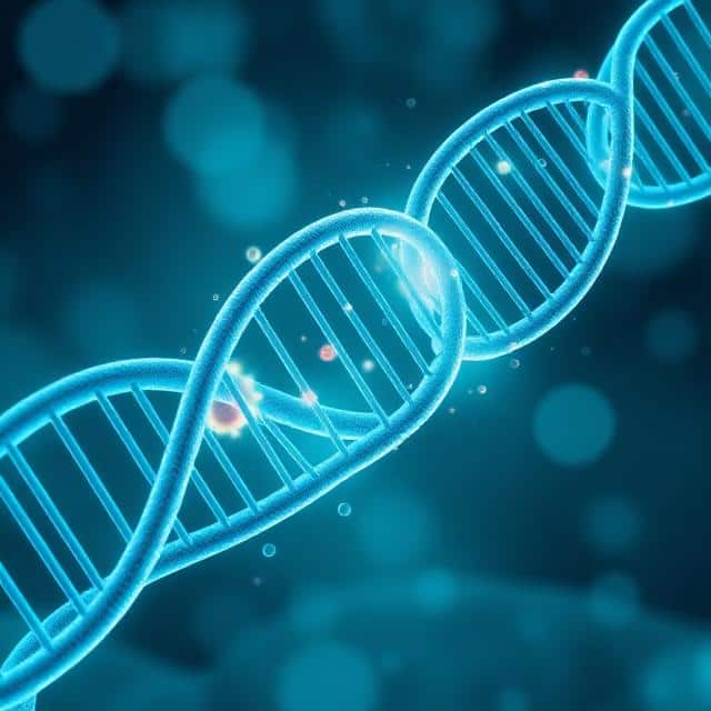 AAV gene therapy for GM1 gangliosidosis DNA helix illustration