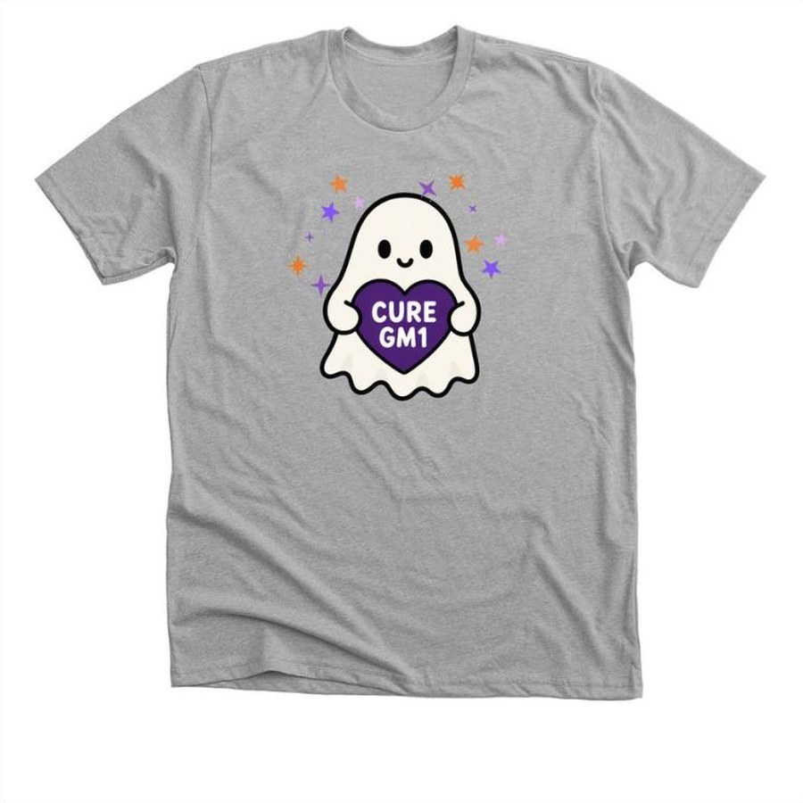 Cure GM1 Ghost for Halloween athletic heather t-shirt