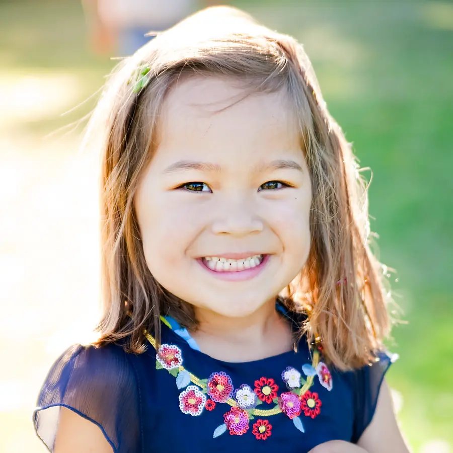 Iris at age 5, the year she was diagnosed with GM1